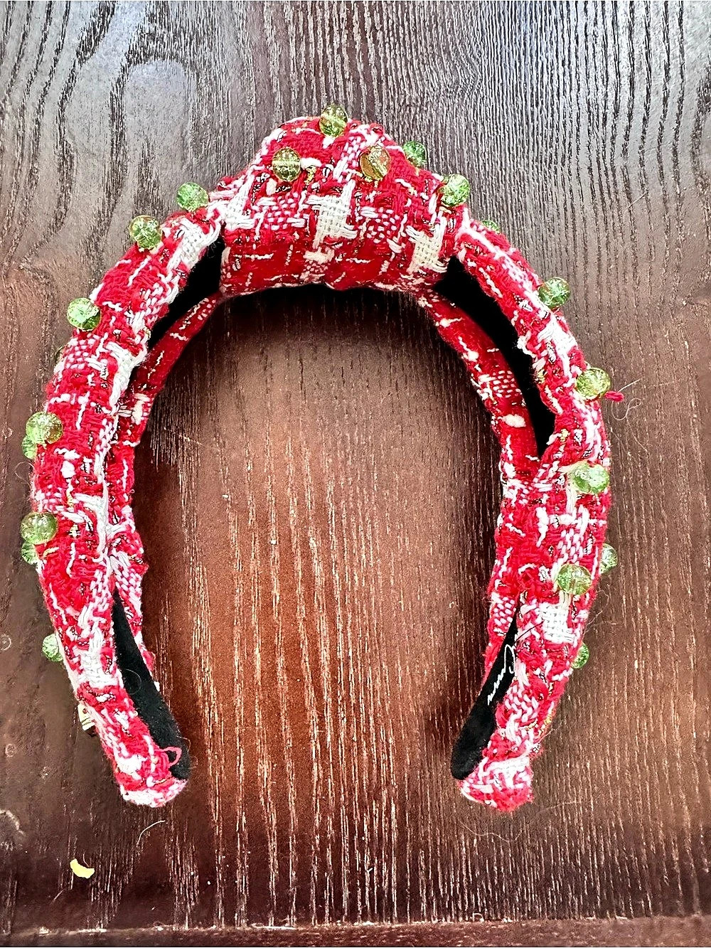 Brianna Cannon Adult Size Christmas Tweed Headband EUC